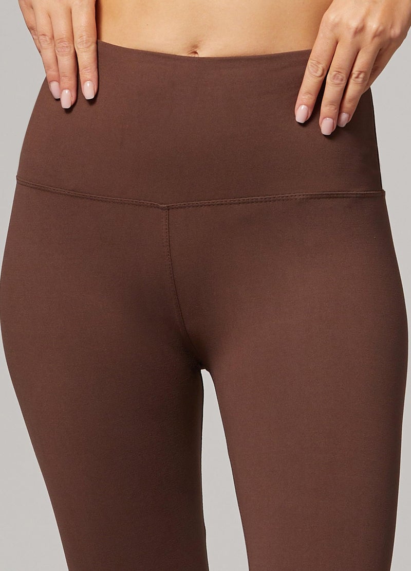 Conceited Leggings for Women - Tummy Control - 5" Waistband - Regular and Plus Size - Brown - Small - Medium - Image 5